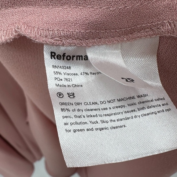 Reformation Blush Crepe Verbena Maxi Gown Dress Size 2P 2 Petite NEW - Picture 5 of 6